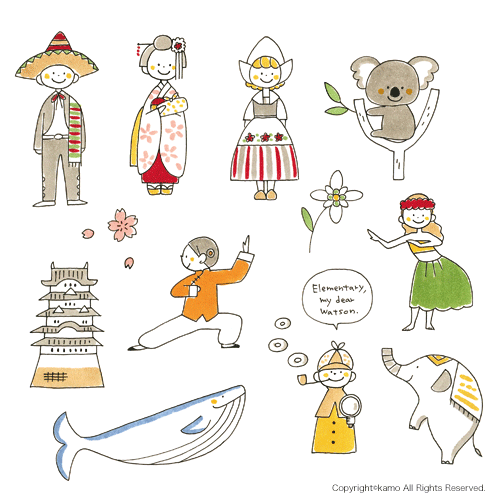 カモさんのプチかわイラストレッスン 世界一周イラストの旅 Illustrator カモ